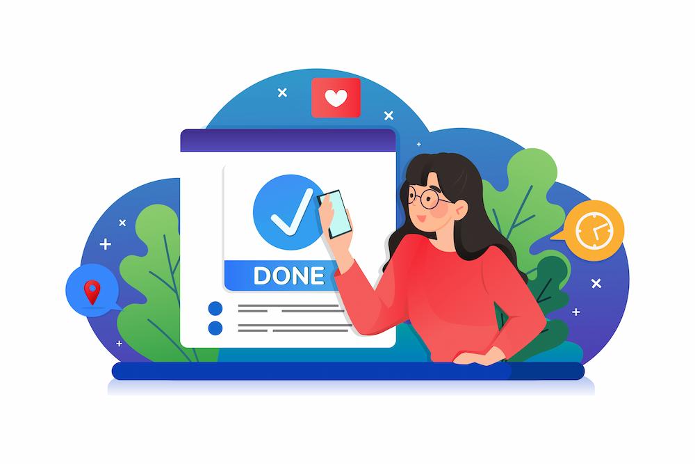 enabling browser caching can improve website speed image shows woman completing website action on mobile device