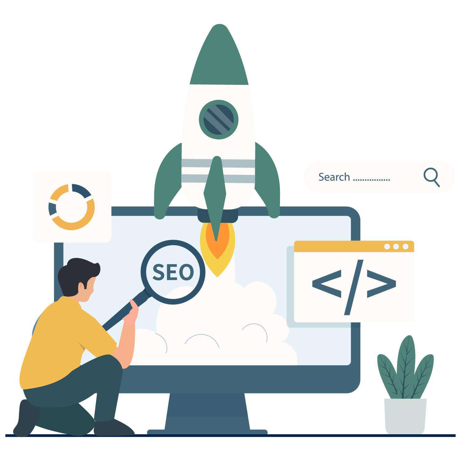 fix SEO mistakes costing you leads like forgetting about local SEO image shows employee studying SEO details on screen