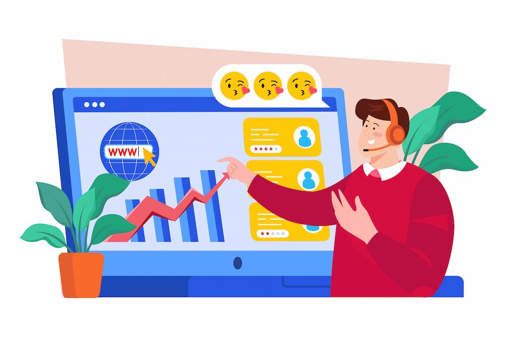 not having a follow-up system is one of the common SEO mistakes costing you leads image shows employee studying customer information