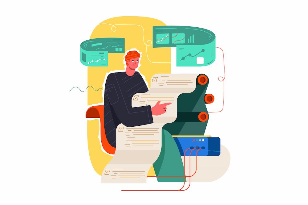 Work with NEXTFLY® to set up GA4 Anomaly Detection image shows person studying data