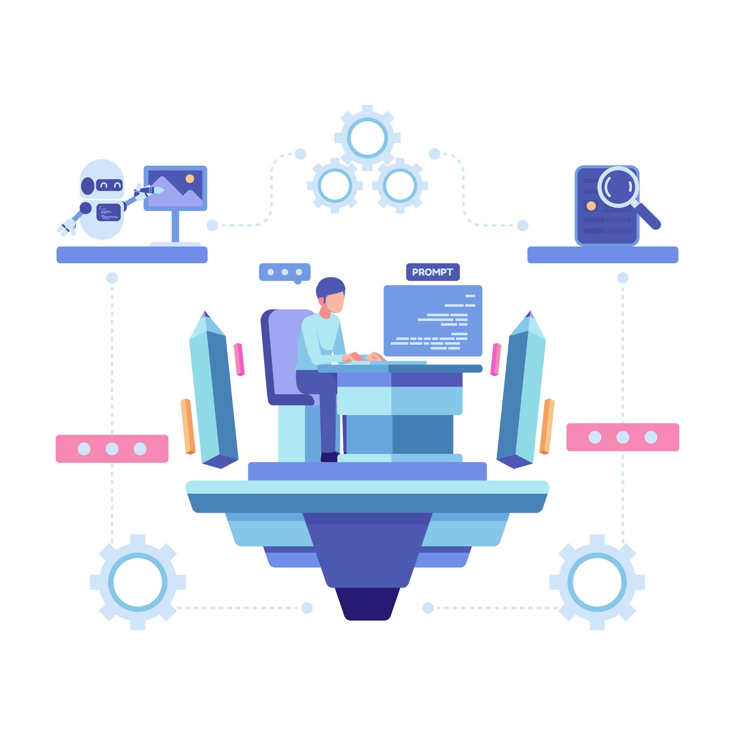 make sure to fact-check generated content image shows person creating content with AI assistance